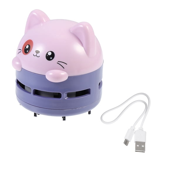 Luxshiny Portable Violet Desktop Vacuum Cleaner Compact Dust Cleaner for Table and Keyboard