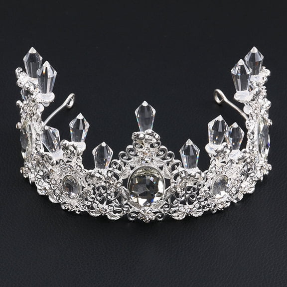 Luxshiny Icicle Shape Bride Crown Delicate Headwear for Elegant Hair Decoration and Birthday Cake Accent