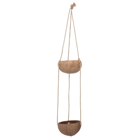 Luxshiny Coconut Shell Indoor Hanging Basket Planter for Home Decor, and Stylish Plant Holder