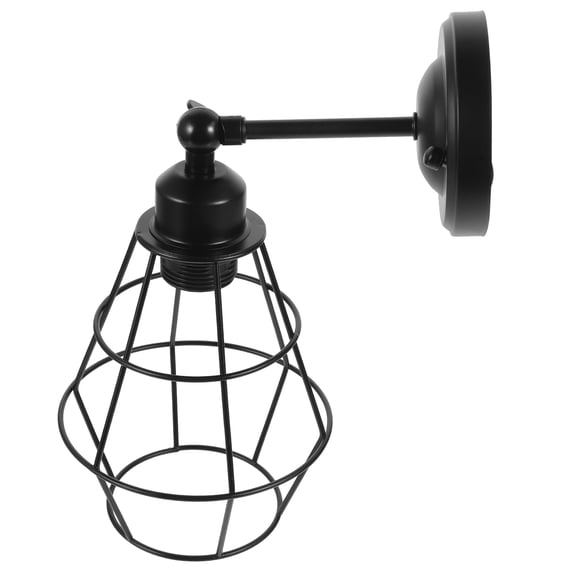 Luxshiny Rustic Iron Wall Sconce Black for Hallway and Bedroom