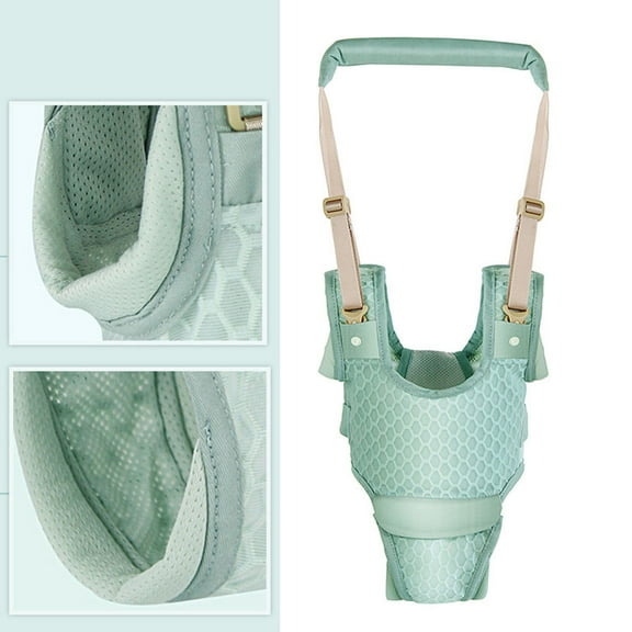 Luxshiny Toddler Walking Belt Baby Walk Learning Belt Mint Blue Polyester 1PC