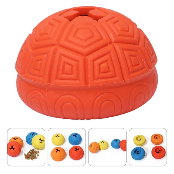 Luxshiny Interactive Food Dispensing Dog Toy Pet Dog Molar Toy Red 1Set