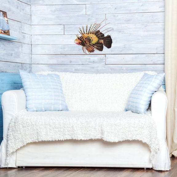 Luxshiny Iron Fish Hanging Decor Metal Wall Ornament Coastal Fish Wall Art for Living Room