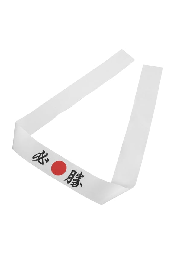 White Japanese Headband Lightweight Karate Headscarf for Chef and Use