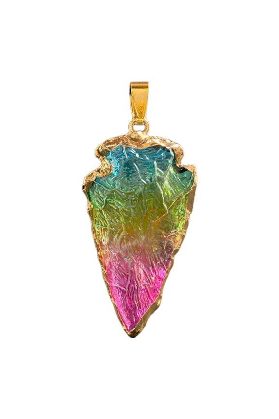 Jewellery Making Charms Triangle Pendant Multi Colorful Stone 1Pack Diy Accessory Handbag