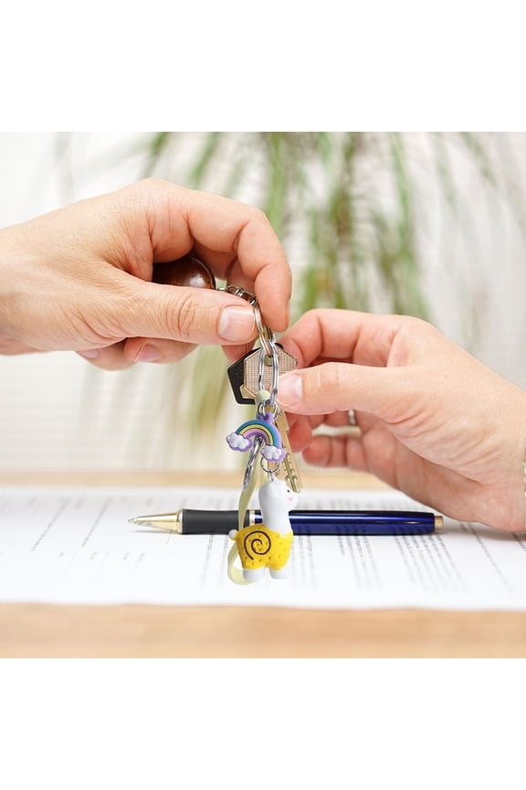 Kawaii Keychain Bag Pendant Resin 1Pack Cute Key Ring for Friends Giving