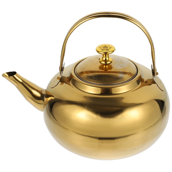 Luxshiny Stainless Steel Tea Kettle Golden Cool Handle for Fast Water Heating