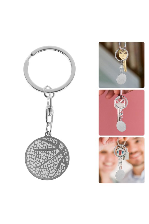 Keychain Baseball Basketball Charm Keychain Silver Keychain For Sports Lovers 1Pcs