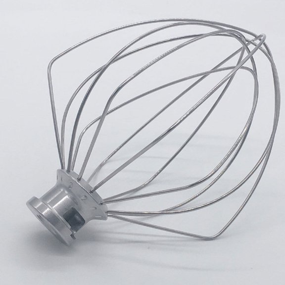 Luxshiny Kitchen Mixer Parts Plated Silver Stainless Steel Hand Whisk for Beverages Pancakes and Sauces