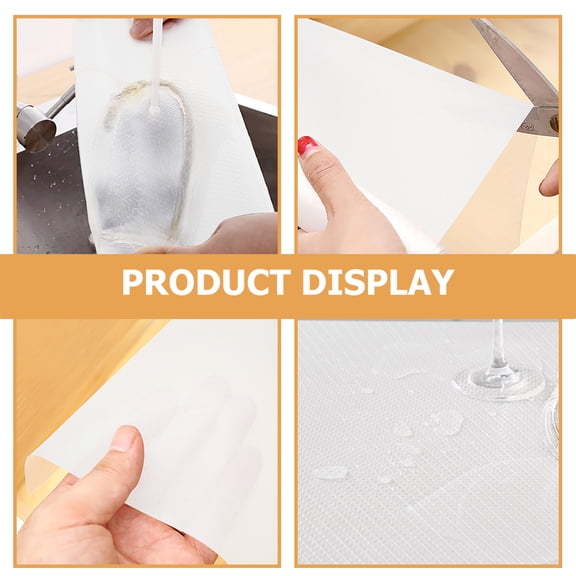 Luxshiny Kitchen Shelf Liner Transparent Drawer Mat for Cabinets Multipurpose Eva Material