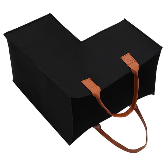 Luxshiny Sundries Basket Stair Step Storage Organizer Basket Black Felt 1Pack