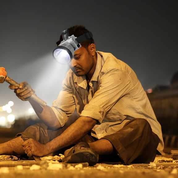 Luxshiny LED Headlight Headlamp Rechargeable For Outdoor Activities 1Pack