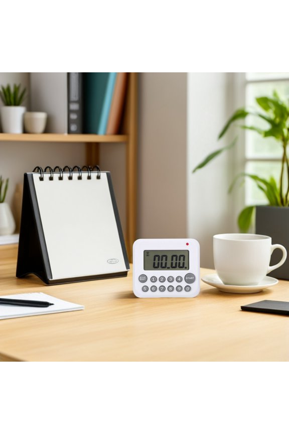 Digital Kitchen Timer with Loud Alarm and Large LCD Screen Assorted Colors