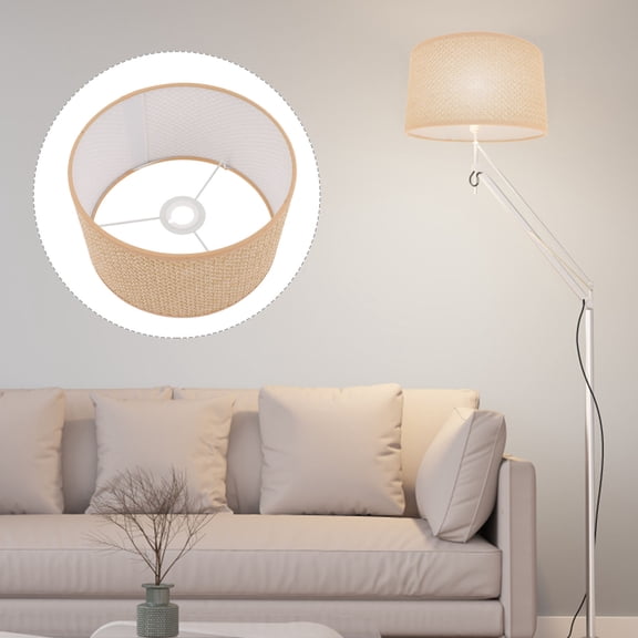 Luxshiny Rustic Yellow Floor Lamp Shades for Home with Diffuse Decorative Lighting