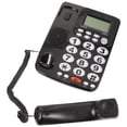 thumbnail image 1 of Luxshiny Black Landline Telephone with PVC Cord for Home and Office Use, 1 Piece, Ideal for Working Users, 1 of 8