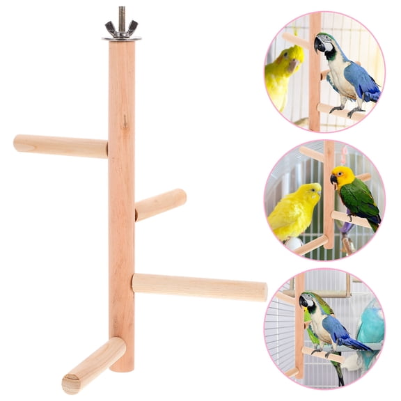 Luxshiny Large Bird Perch Bird Perch Stand Khaki 1 Set