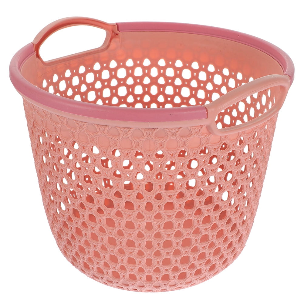 Pink Pvc Vinyl Luxshiny Laundry Basket with Handle Large Capacity Pink Plastic Clothes ...