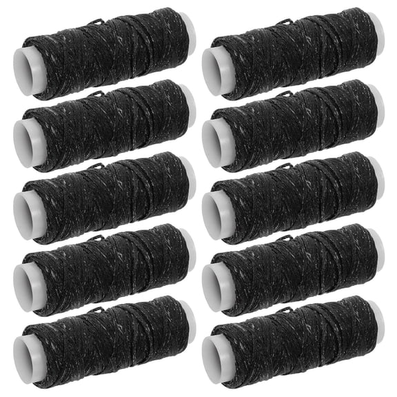 Luxshiny Leatherworking Waxed Thread Black Polyester for Heavy Duty Crafting and Book Binding Projects