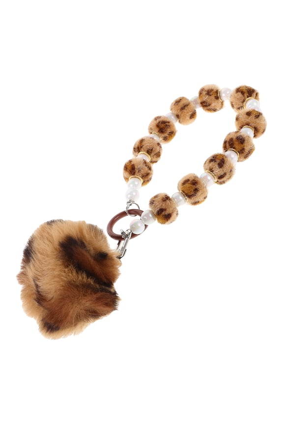 Leopard Print Keychain 1Set Plush Keychain for Handbag Everyday Use Creative Design