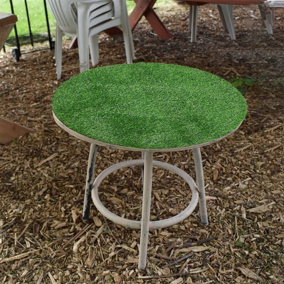 Luxshiny Lifelike Artificial Turf Grass Round Home Decoration Green Plastic 1Set