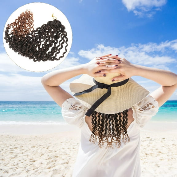 Luxshiny Light Brown Bohemian Hair Extensions Braiding with Premium Low Temperature Fiber for Decoration