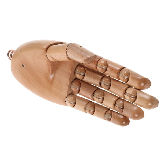 Luxshiny Adjustable Wooden Hand Model with Movable Joints for Art Drawing, Sketching, and Home Decor Display