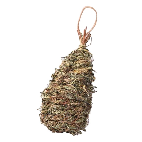 Luxshiny Light Brown Straw Woven Bird House Hanging Nest Suitable for Birds and Small Furry Pets