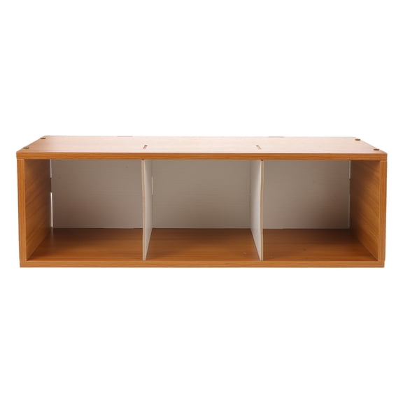 Luxshiny Light Brown Wooden CD DVD Storage Tower Shelf with Space-Saving Design for Home Organization