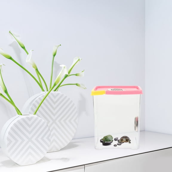 Luxshiny Durable Acrylic Vertical Terrarium for Hermit Crab and Small Reptile Habitat