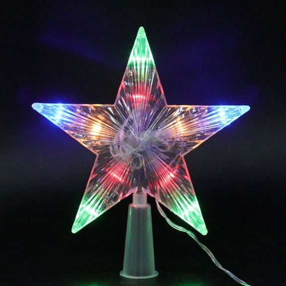 Luxshiny Light Up Star For Christmas Tree Transparent Lighting Ideal for Bar Events 1 Piece