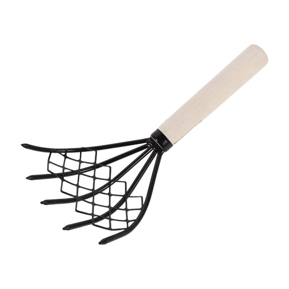 Luxshiny Lightweight Carbon Steel Clam Digger with Wooden Handle for Efficient Outdoor Shellfish Harvesting and Beach Digging