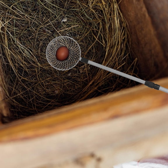 Luxshiny Lightweight Metal Egg Dipper Tool for Farmhouse Egg Collection with Comfortable Handle