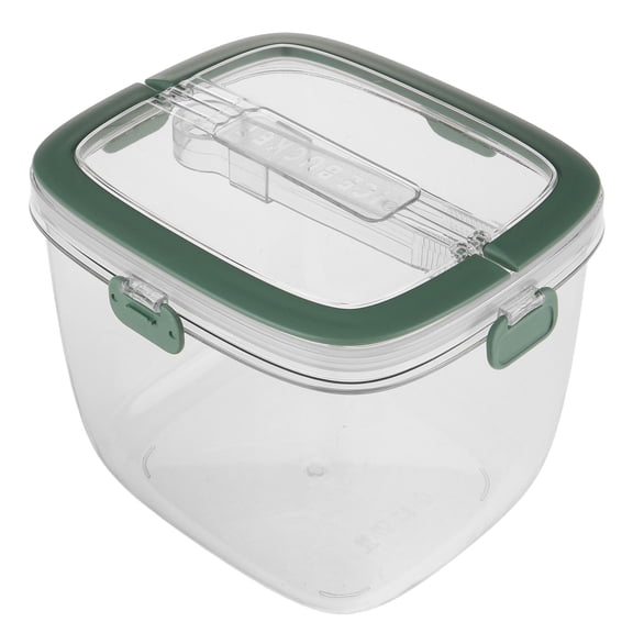 Luxshiny Lightweight Plastic Ice Cube Bucket With Handle For Adults Green 1Pack