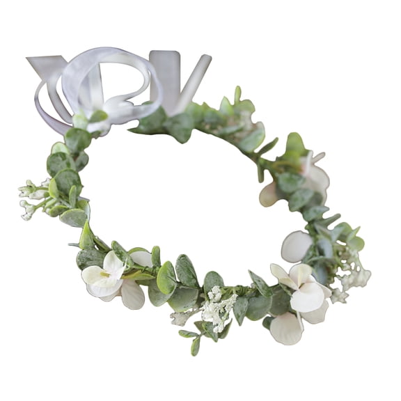 Luxshiny Lightweight White Decorative Bride Headdress Floral Hairband for Chic Hairstyle and Photo