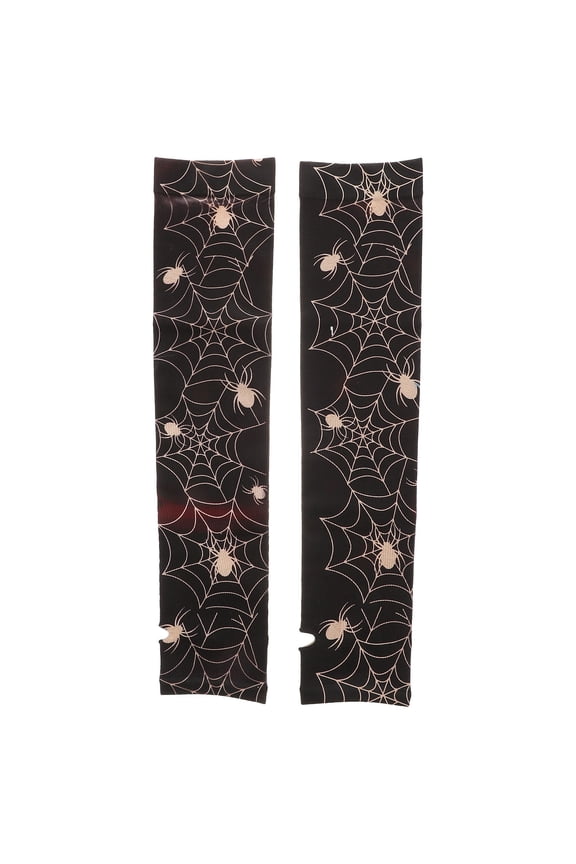 Long Black Fingerless Gloves Dacron Material Winter Warmer Arm Gloves for Evening Walks