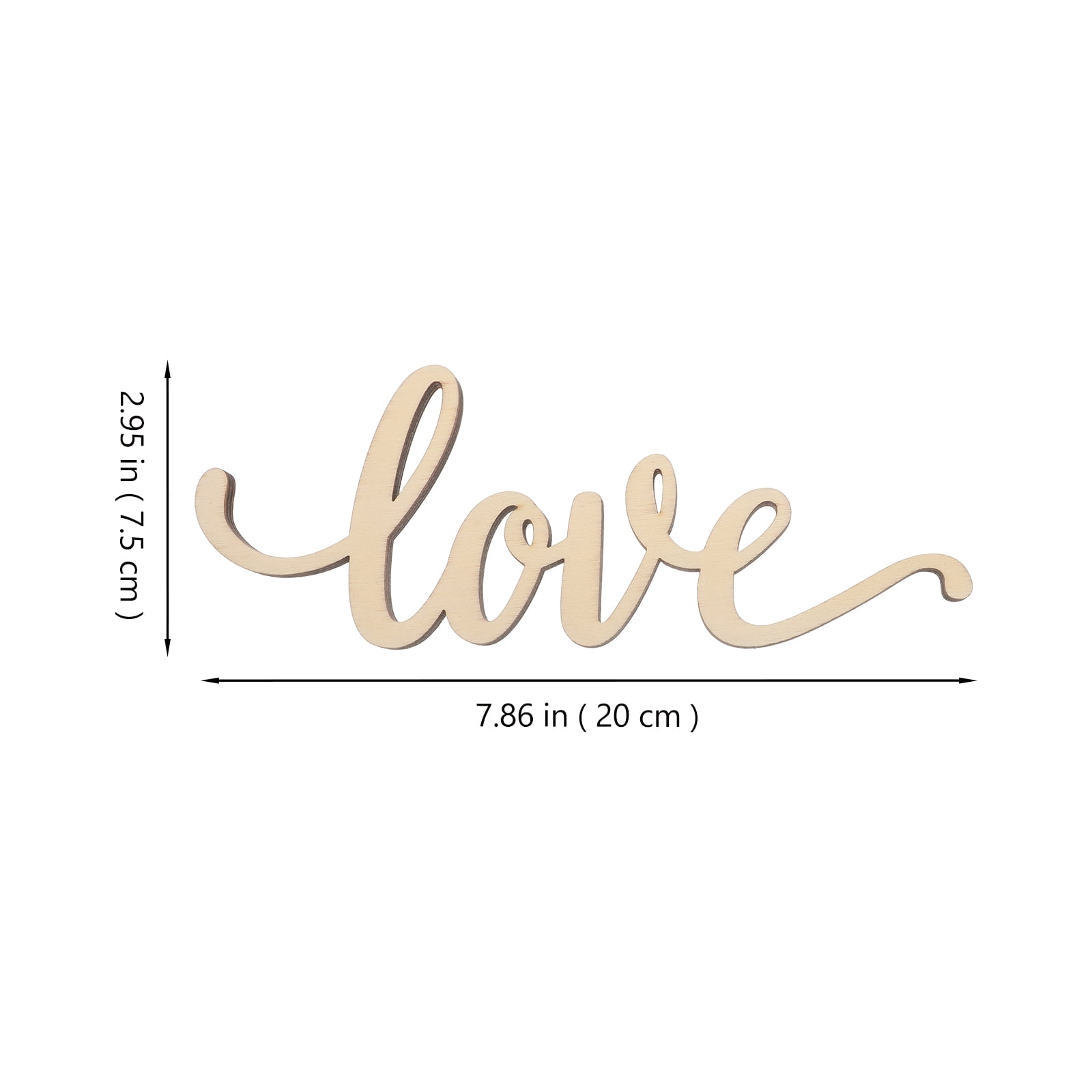 Luxshiny Love Letter Sign Hanging Plaque Sign Wood Wall Decor for ...