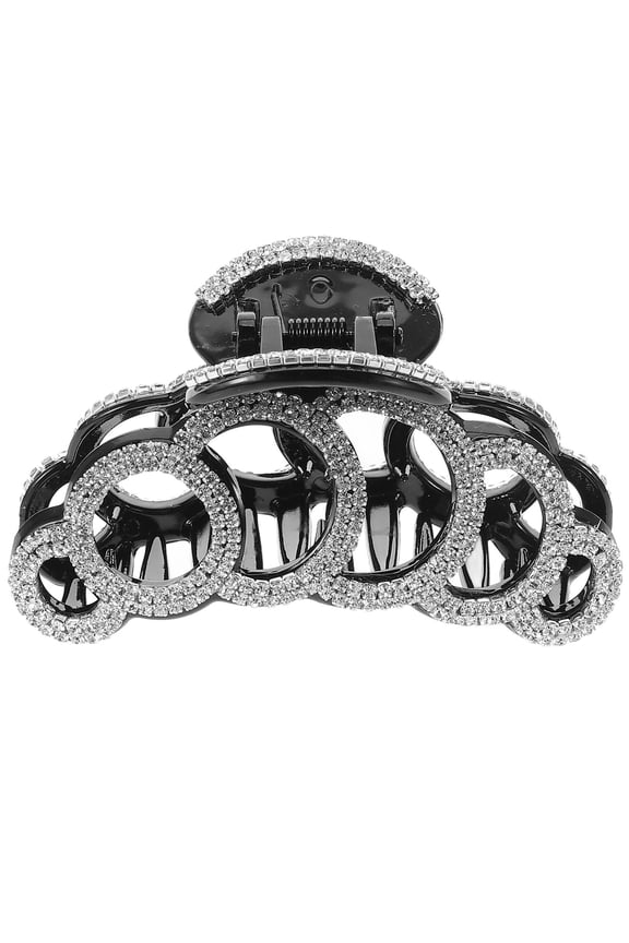 Luxury Design Hair Clamps Large Hair Clips for Women Black Resin 1Pcs