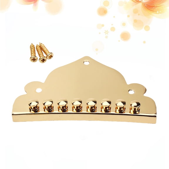 Luxshiny Mandolin Instrument Golden Mandolin Tailpiece with Fast String Changes for Musical Performance 1Pack