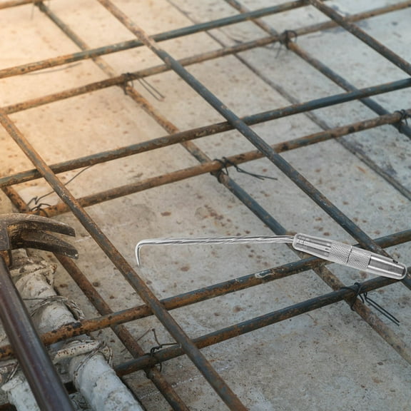 Luxshiny Manhole Hook Lifting Tool Silver Heavy Duty 1Set Designed for Construction Sites