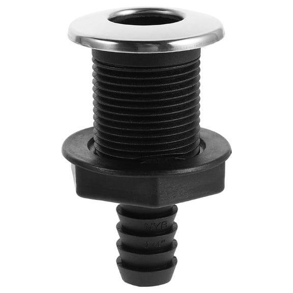 Luxshiny Marine Grade Boat Drain Scupper with Stainless Steel Cover and 3 Quarter Inch Barb Fitting