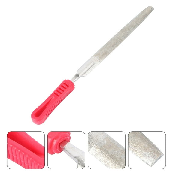 Luxshiny Half Round File for Metal File Red for Silver 1Set