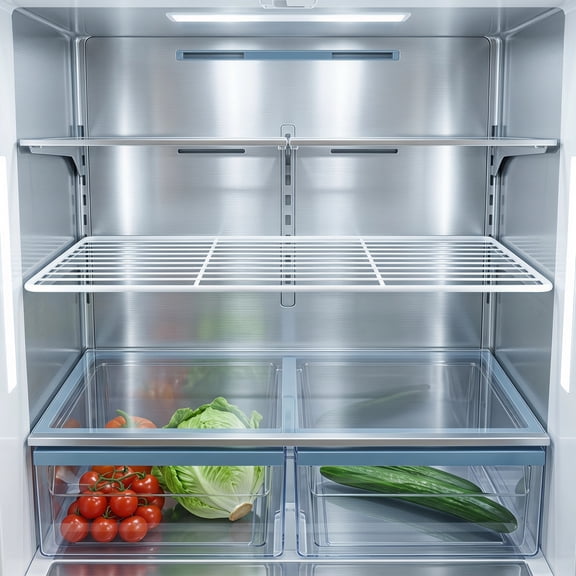 Luxshiny Metal Freezer Shelf Organizer with Removable Wire Rack for Adjustable Storage and Easy Cleaning