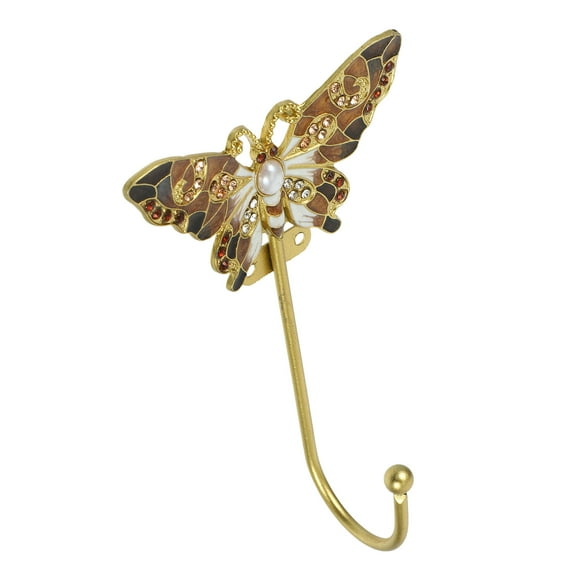 Luxshiny Decorative Metal Butterfly Hook Key Holder in Multi Zinc Alloy for Study Room Wall Mount 1 Pack
