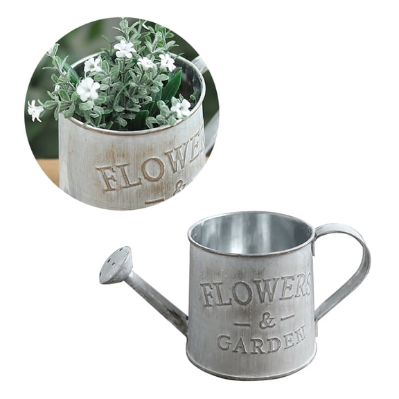 Luxshiny Metal Jug Rustic Style Flower Vase Decorative Pitcher for Home Ornament