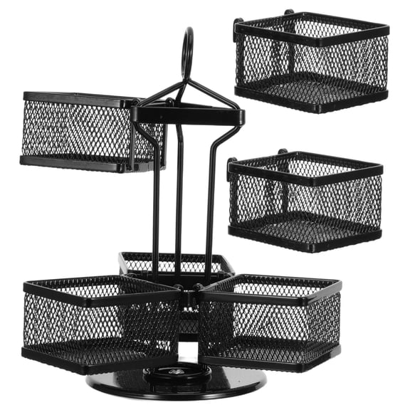 Luxshiny Tea Bag Spinning Carousel Organizer Made of Sturdy Iron for Kitchen and Office Use