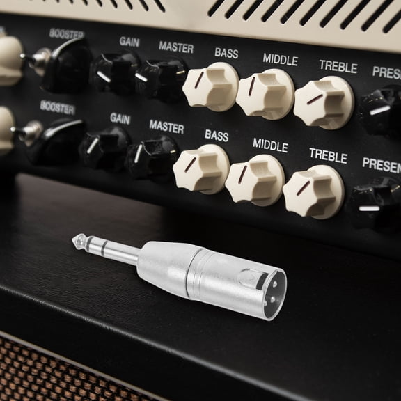 Luxshiny Metal Quarter Inch Female Jack Adapter for Audio with Xlr Male Connector for Microphone Use