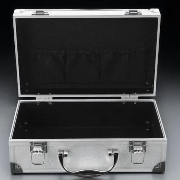 Luxshiny Metal Tool Box Portable Multi-layered Design Silver 1Set for Equipment