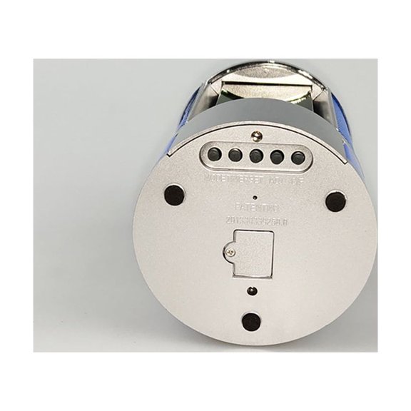 Luxshiny Metal and Plastic Clock Pen Holder with Date Time Display for Desk Use