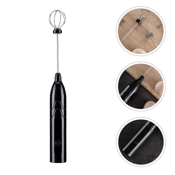 Luxshiny Electric Hand Mixer Small Foam Maker and Beater in Black, 1 Set for Kitchen Use