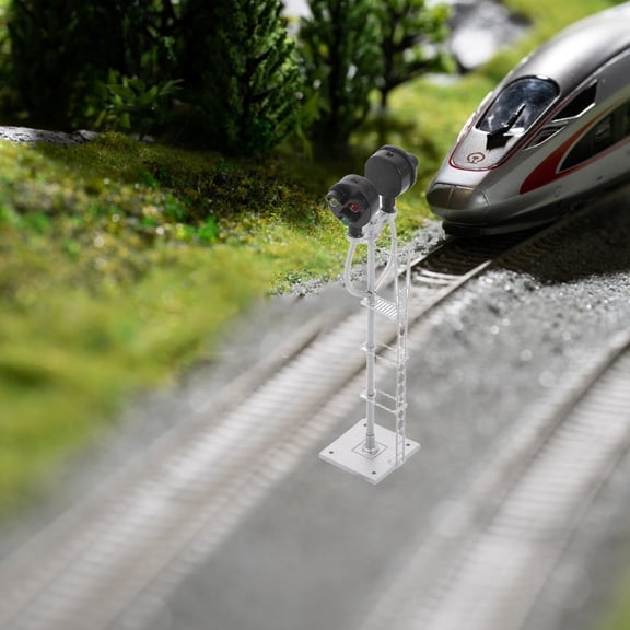 Luxshiny Mini Train Signal Light for DIY Decoration Sand Table Model Multi Plastic and Stainless Steel 1:87 Scale